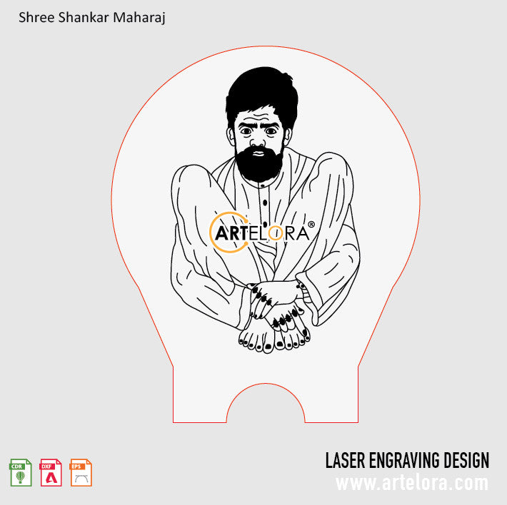 Shree Shankar Maharaj Laser Engraving