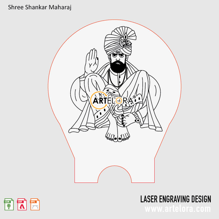 Shree Shankar Maharaj Laser Engraving