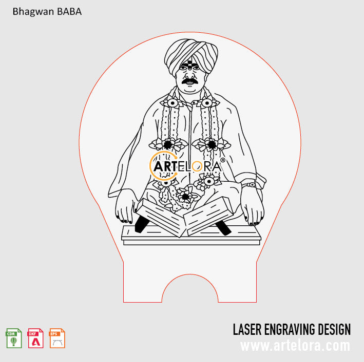 Bhagwan BABA Laser Engraving