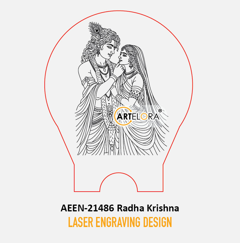 Laser Engraving Design Radha Krishna