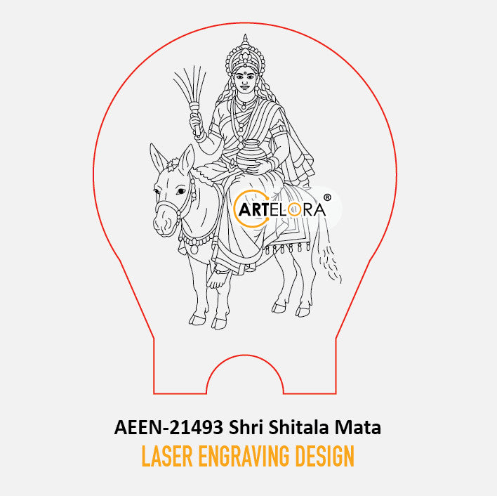 Laser Engraving Design Shri Shitala Mata