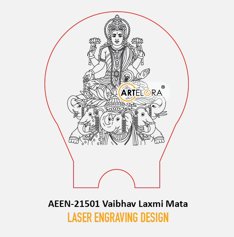 Laser Engraving Design Shri Vaibhav Laxmi Mata
