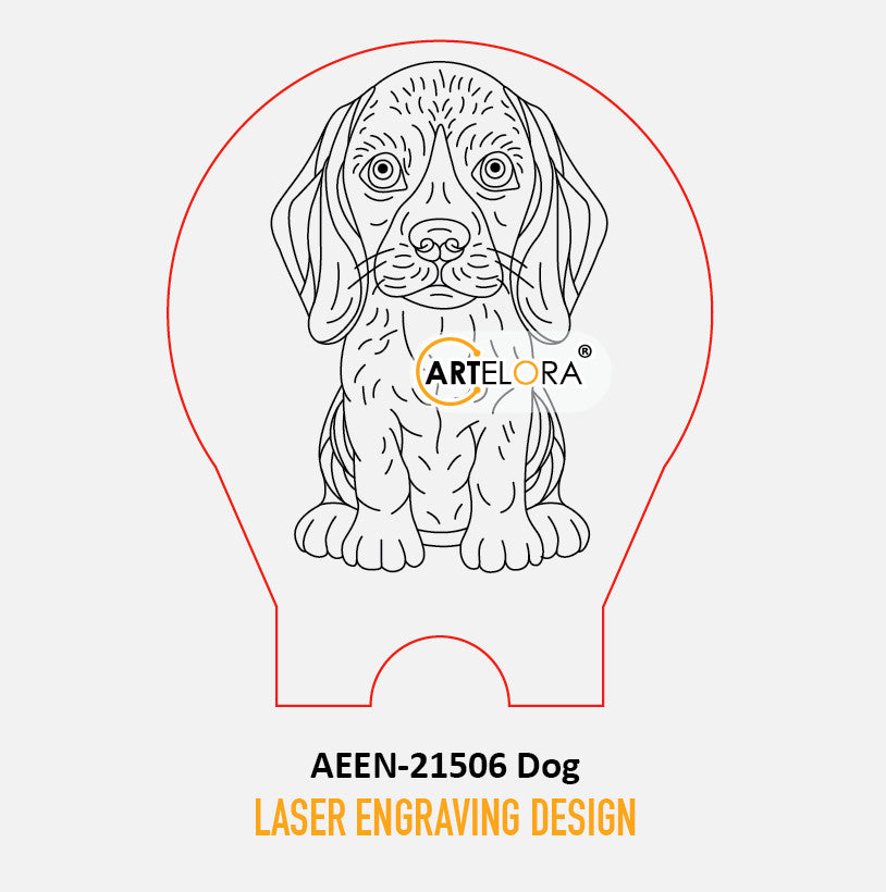 Laser Engraving Design Dog