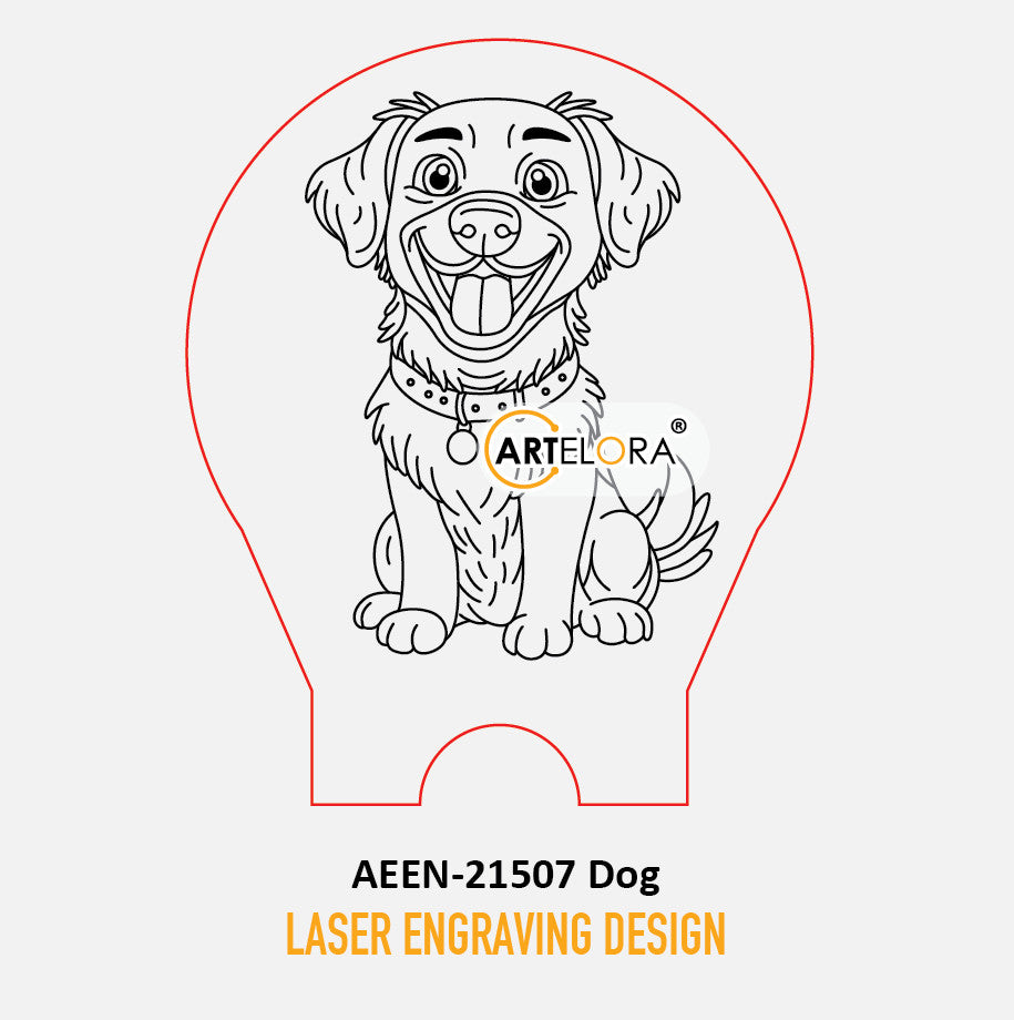 Laser Engraving Design Dog