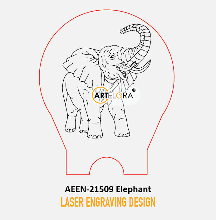 Laser Engraving Design Elephant