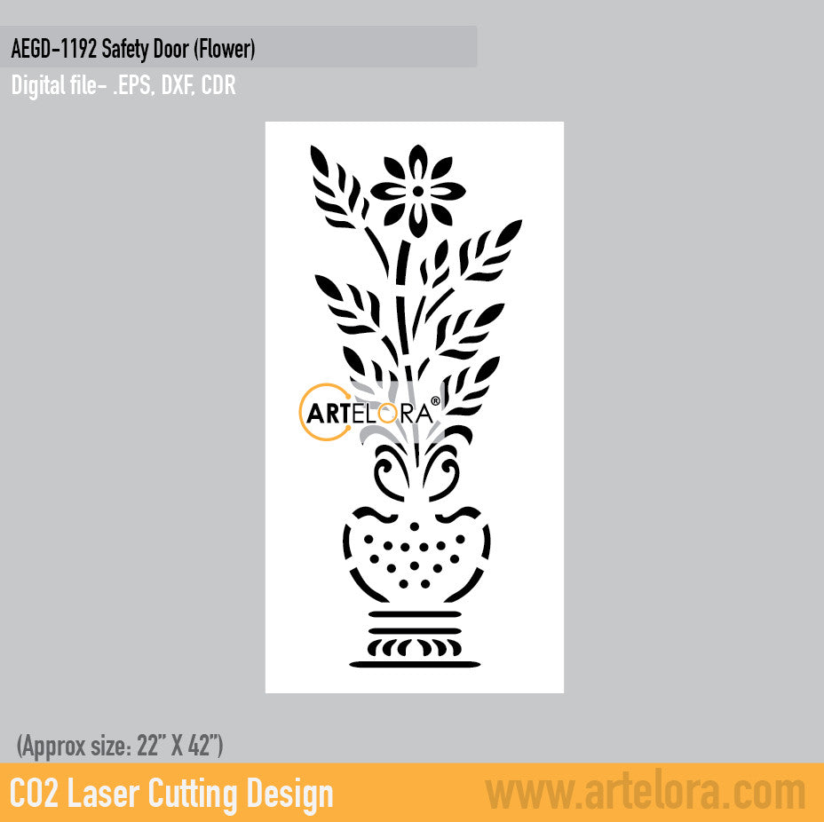 Grill Design Safety Door (Flower)