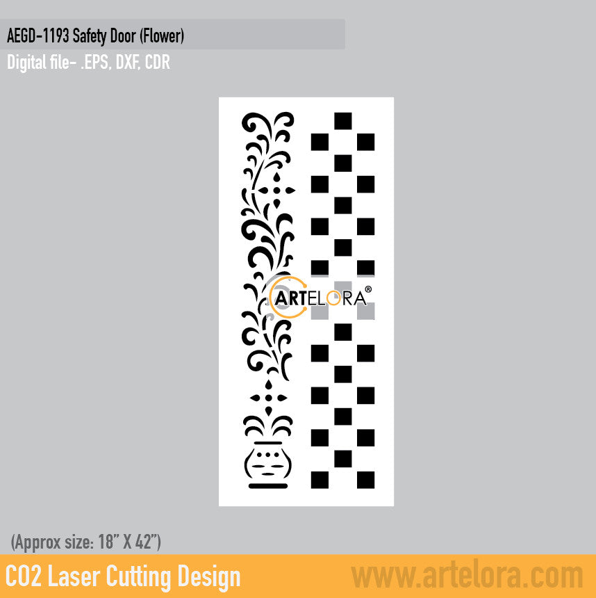 Grill Design Safety Door (Flower)