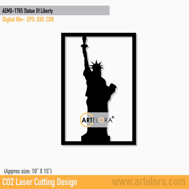 2D Modern Art Statue Of Liberty