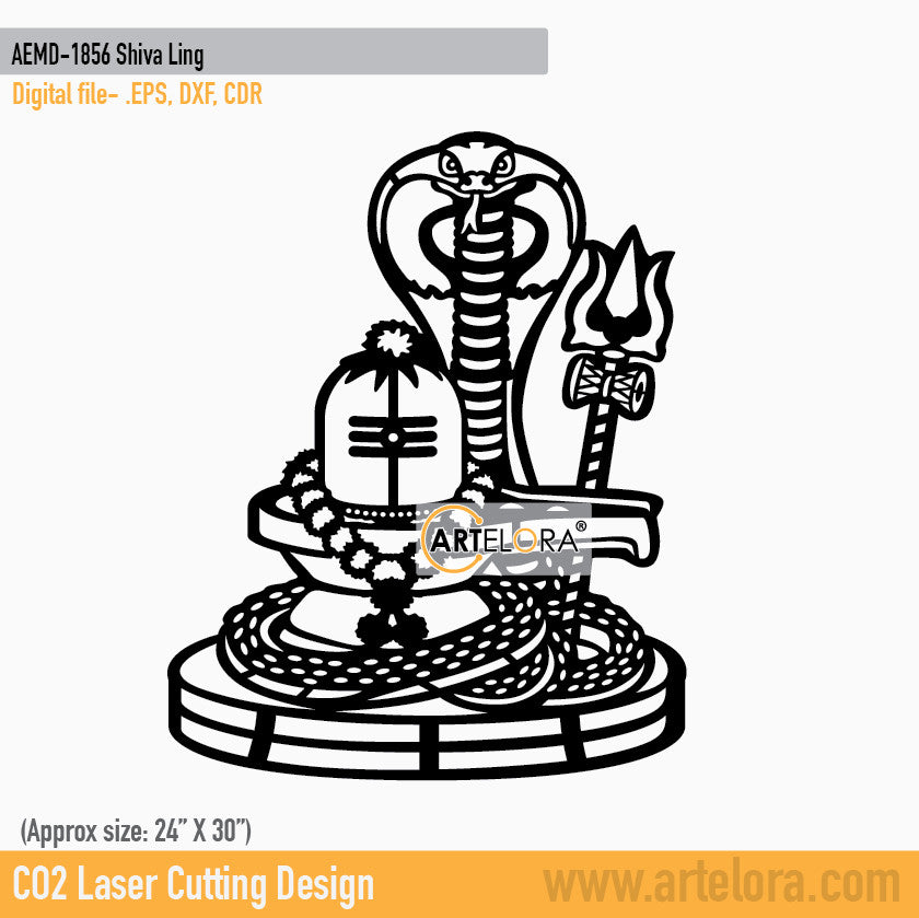 2D Modern Art Shri Shiva Ling