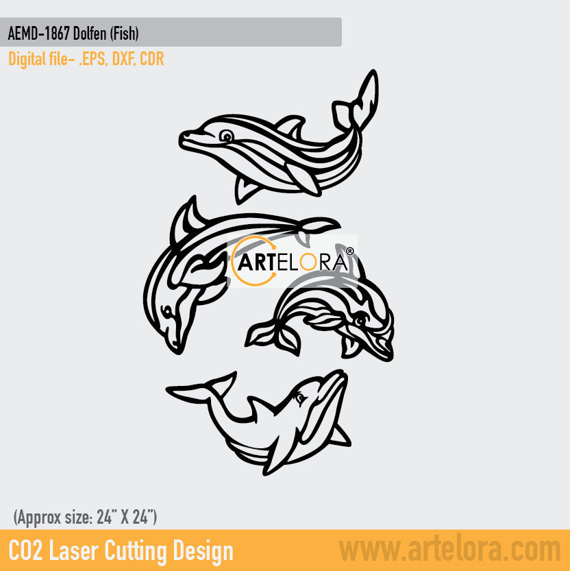 2D Modern Art Dolfen (Fish)