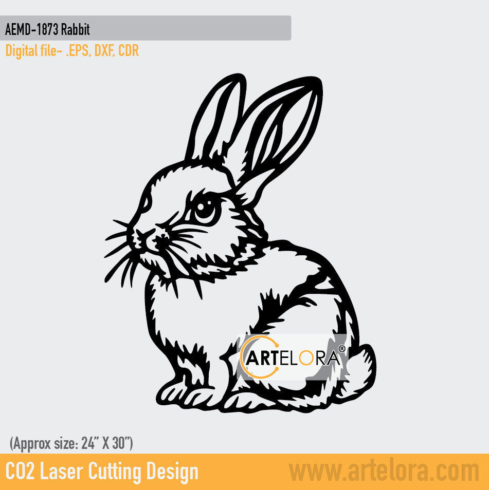 2D Modern Art Dolfen Rabbit