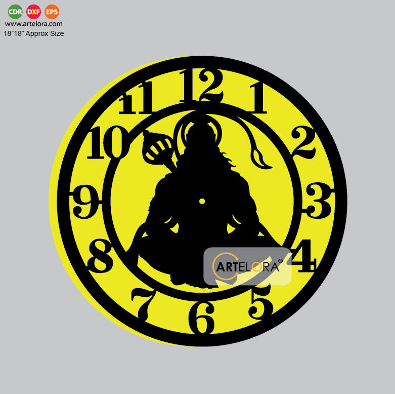 Wall Clock Hanuman