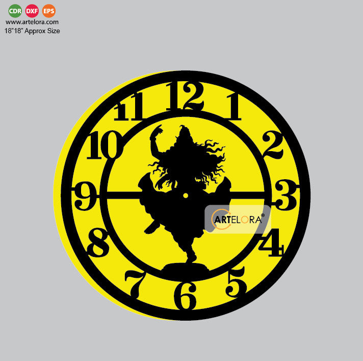 Wall Clock Shiva Tandava