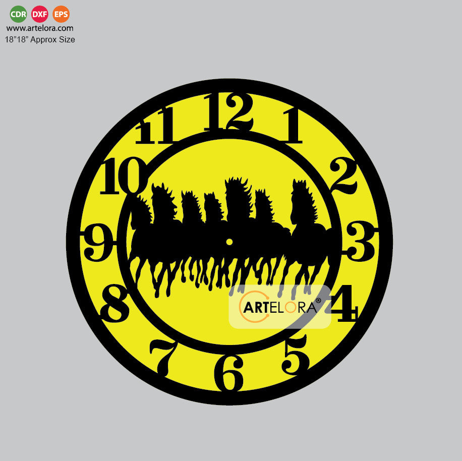 Wall Clock 7 Horse