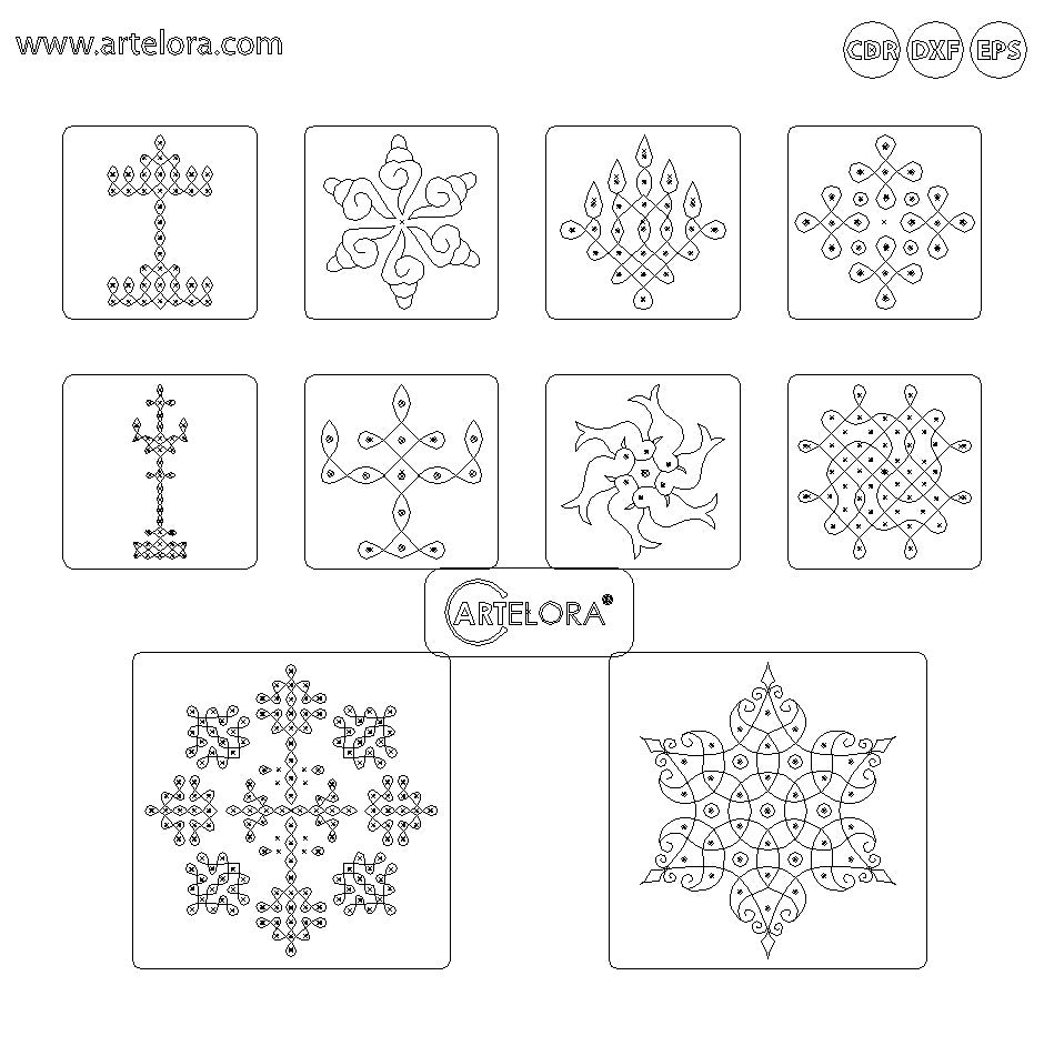 Pre Marked Base Design Muggulu Rangoli