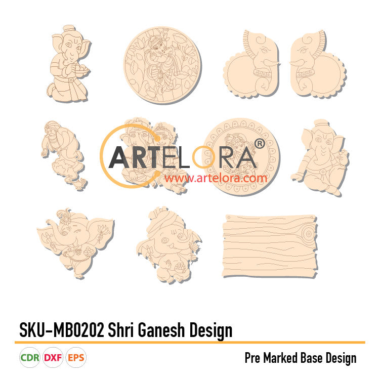 Pre Marked Base Design Shri Ganesh Design