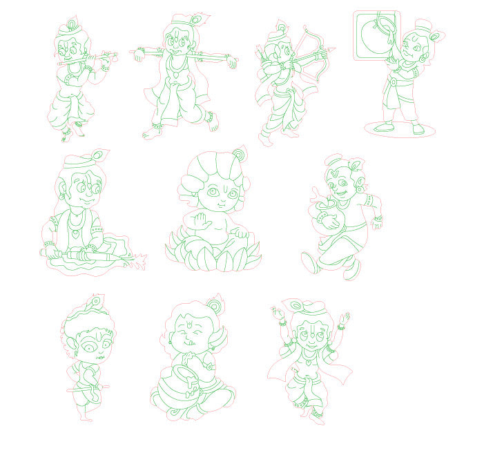 SKU-MB0204 Shri Krishna Ji (Pre Marked Base Design)