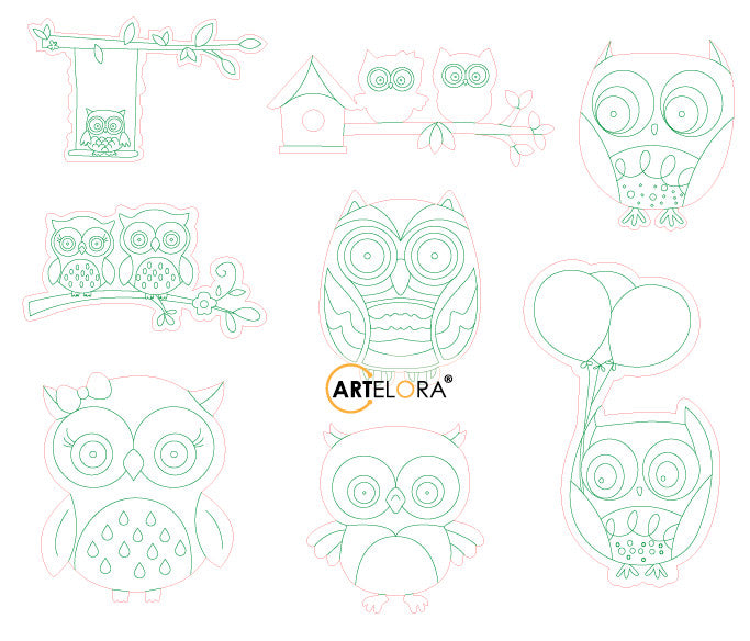 SKU-MB0219 Owl Bird (Pre Marked Base Design)