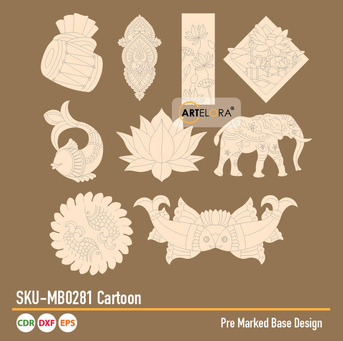 Pre Marked Base Design Cartoon