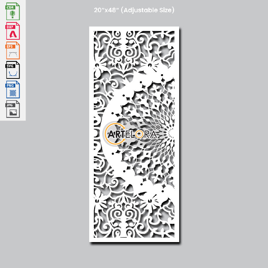 Grill Design Flower Laser Cutting