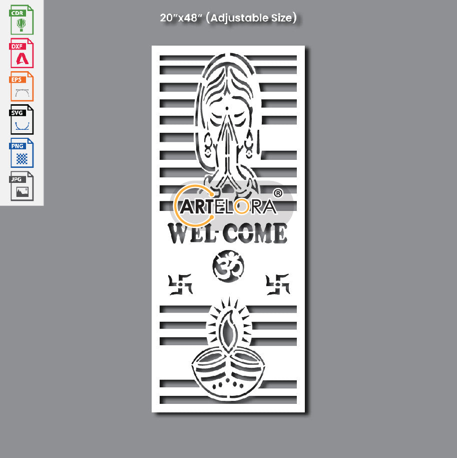 Grill Design Swagatam Welcome Laser Cutting