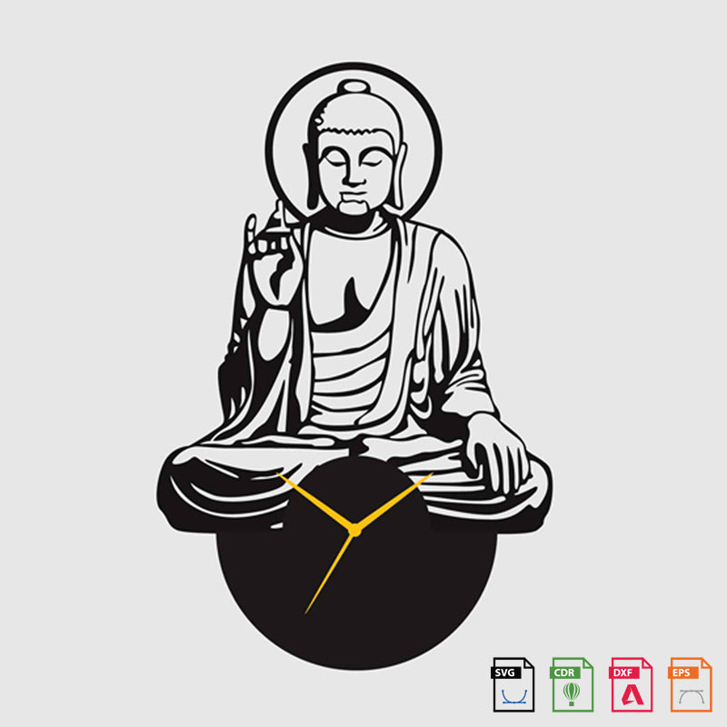 Wall Clock Buddha