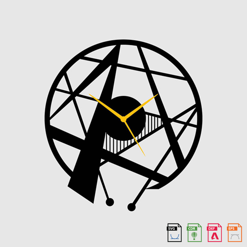 Wall Clock Round with Star