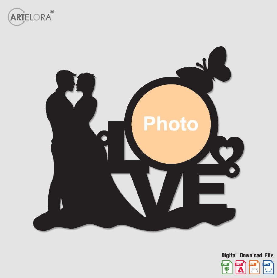 Collage Photo Frame Love