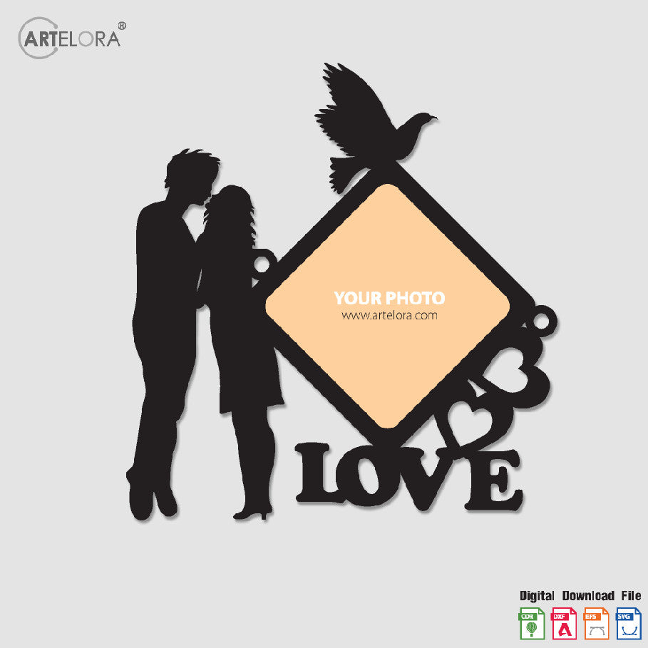 Collage Photo Frame Love