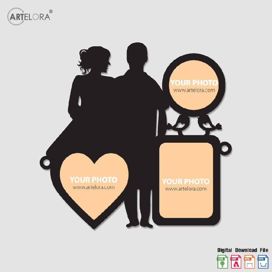 Collage Photo Frame Love