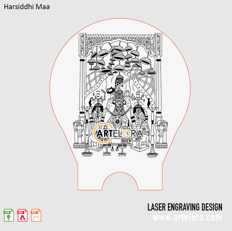 Laser Engraving Harsiddhi Maa