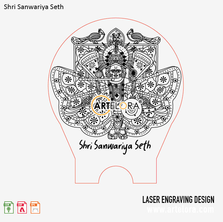 Laser Engraving Shri Sanwariya Seth