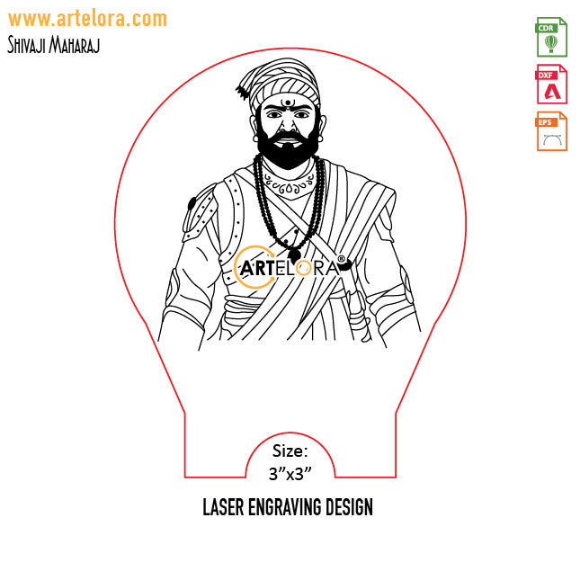Shivaji Maharaj Laser Engraving