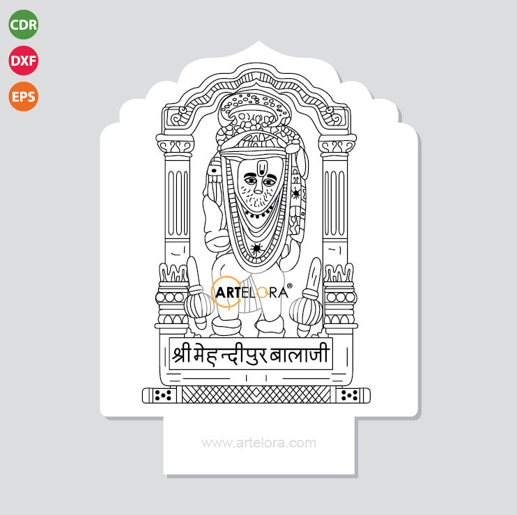Laser Engraving Shri Mehandipur Balaji