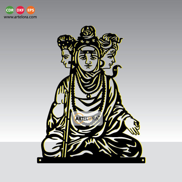 2D Modern Art Shri Narasimha Saraswati