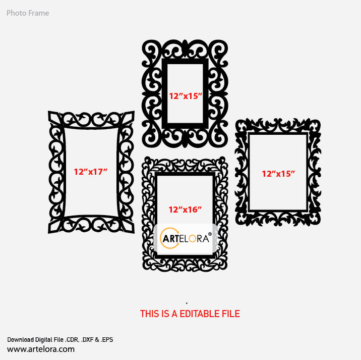 2D Modern Art Photo Frame