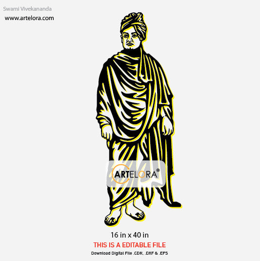 2D Modern Art Swami Vivekananda
