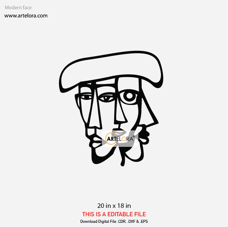 2D Modern Art Modern face