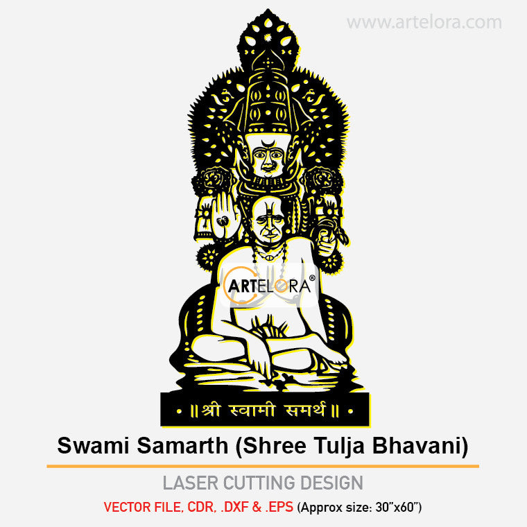 2D Modern Art Swami Samarth (Shree Tulja Bhavani)