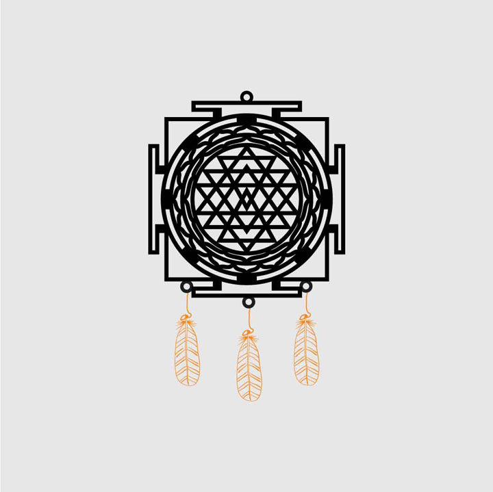 2D Modern Art Car Hanging Mantra Laser cutting