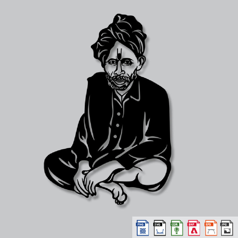 2D Modern Art Balu mama Laser Cutting