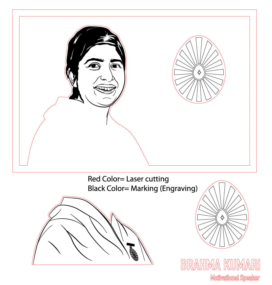 Premium Art B K Shivani, Brahma Kumari (motivational speaker) Om Shanti