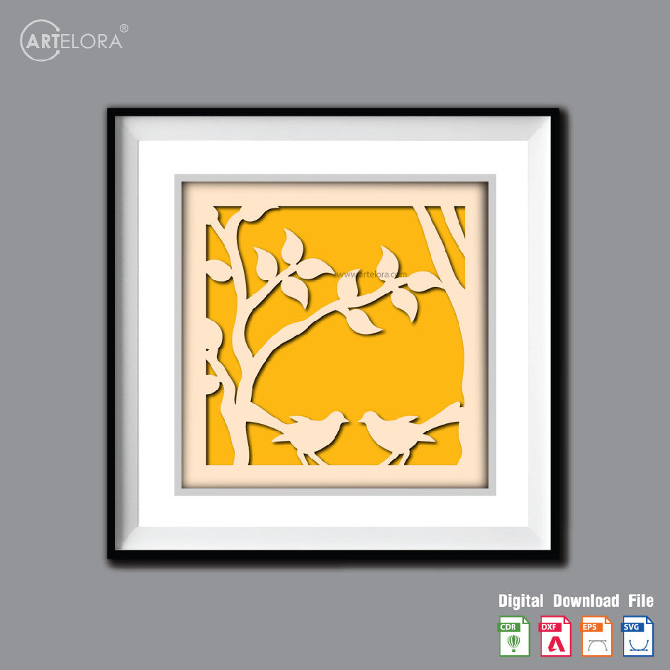 Premium Art Love Bird (15x15)