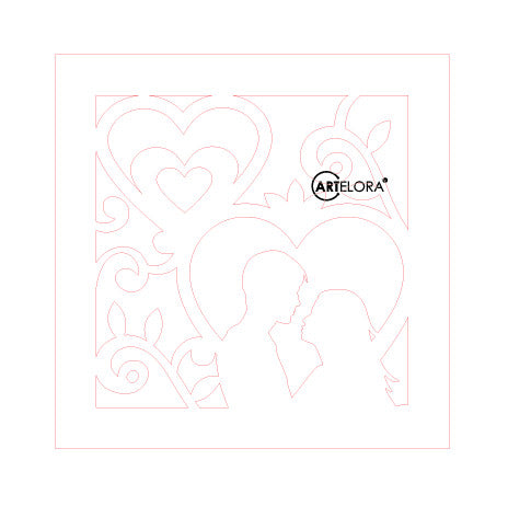 Premium Art Love couple (15x15)