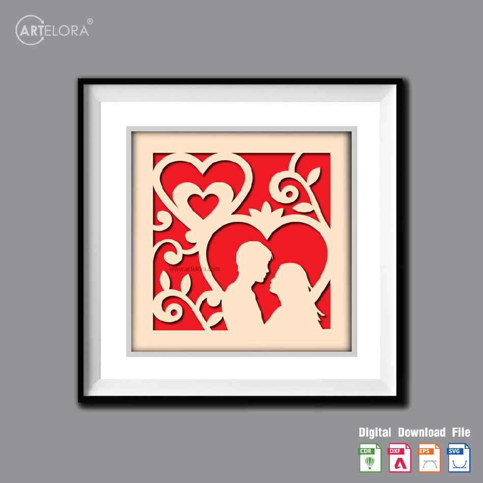 Premium Art Love couple (15x15)