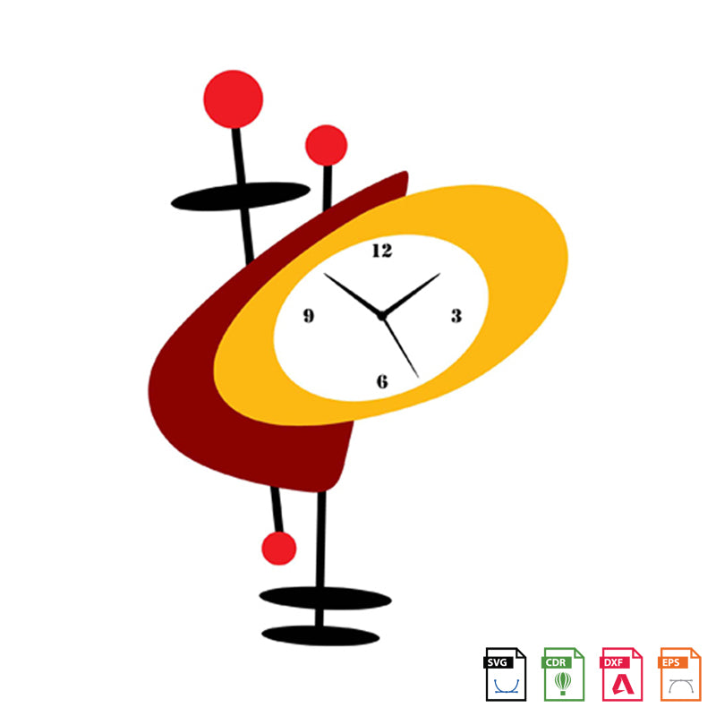 Wall Clock Metal Powder Coated