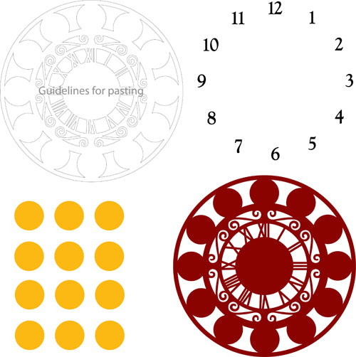 Wall Clock Metal Powder Coated