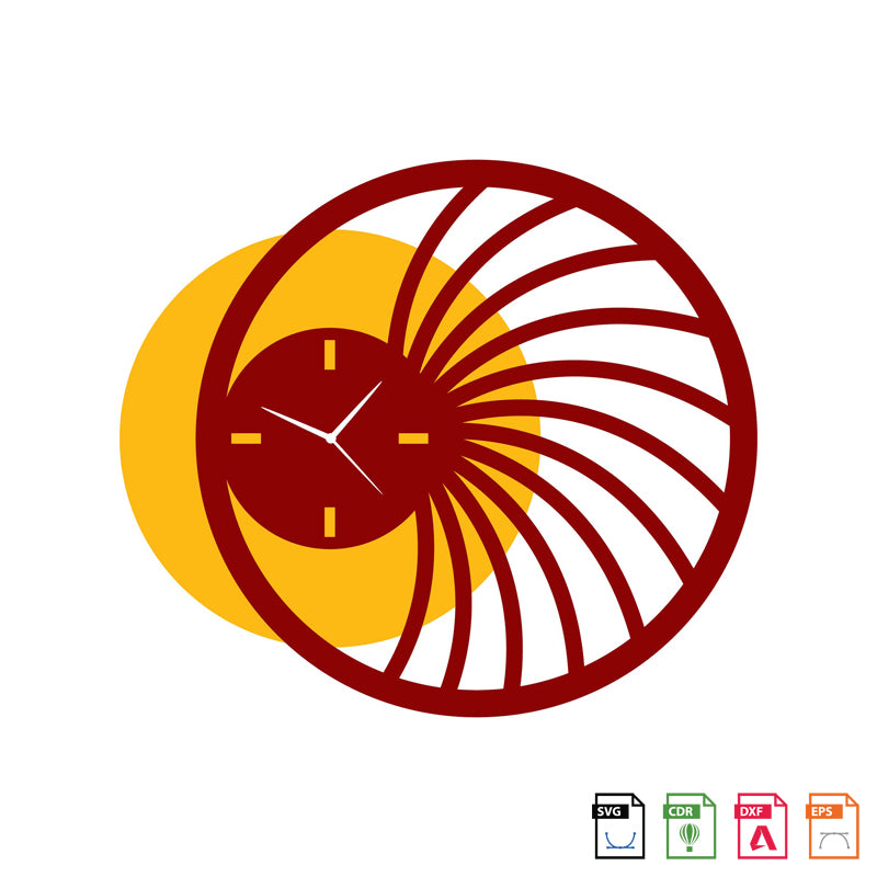 Wall Clock Metal Powder Coated (Acrylic & MDF cutting)