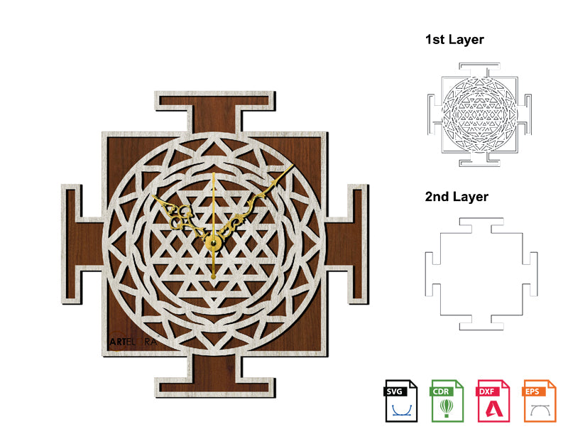 Wall Clock Yantra Clock