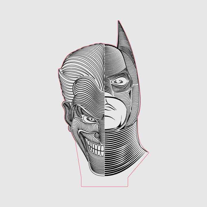 batman joker vector